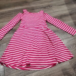 Girls Place Dress Size 7-8 Pink and White Striped Casual Dress